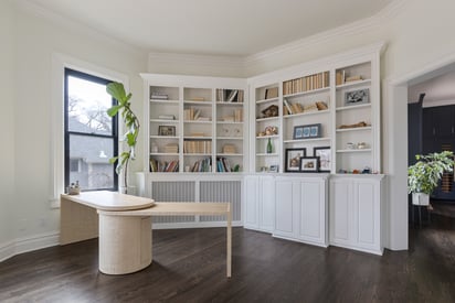 Reading nook with a mini office for studying