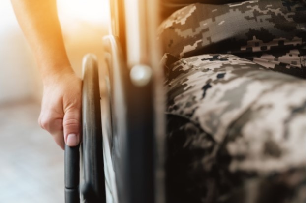 Veteran in wheelchair