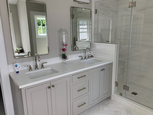 Inset cabinet remodeled by Hogan Design and Construction