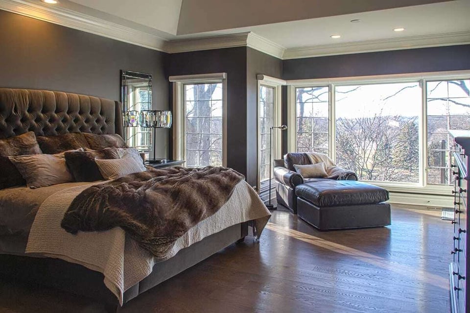 Luxury bedroom at 2nd Street Whole House by Hogan Design and Construction