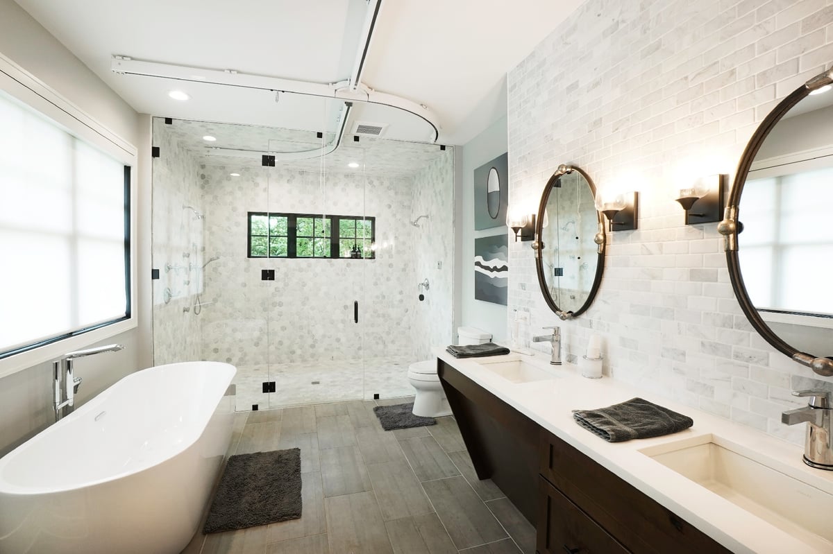 Luxury bathroom upgraded with high-quality materials