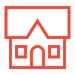 House addition icon red