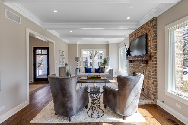 chairs in living room facing window